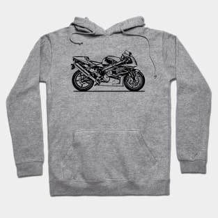 RVT1000R Motorcycle Sketch Art Hoodie